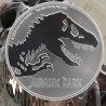. 1 moneda RARA x NIUE 2 DOLARES 2020 DINOSAURIO película  JURASSIC PARK PLATA PURA SC OZ 1 ONZA 2020