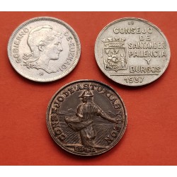 ASTURIAS y LEON 1 PESETA 1937 EBC BRONCE ESPAÑA CONSEJO DE 1