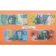 4 billetes x AUSTRALIA 10+20+50+100 DOLARES 1994+1998+1999 Hechos en PLASTICO Pick 52B+53A+54B+55B PVP NUEVOS 550€