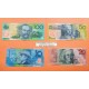 4 billetes x AUSTRALIA 10+20+50+100 DOLARES 1994+1998+1999 Hechos en PLASTICO Pick 52B+53A+54B+55B PVP NUEVOS 550€