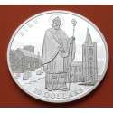 LIBERIA 20 DOLARES 2001 EIRE SAN PATRICIO PATRON DE IRLANDA KM.641 MONEDA DE PLATA PROOF silver coin
