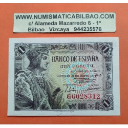 ESPAÑA 1 PESETA 1943 REY FERNANDO EL CATOLICO Serie G Pick 126 BILLETE SC SIN CIRCULAR Spain UNC BANKNOTE