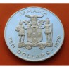JAMAICA 10 DOLARES 1979 NIÑO JUGANDO AL CRICKEY KM.80 MONEDA DE PLATA PROOF International Year of the Child