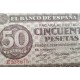 ESPAÑA 50 PESETAS 1936 BURGOS DAMAS EN CAMAFEO Serie H 538875 Pick 100 BILLETE MBC @RARO@ Spain banknote