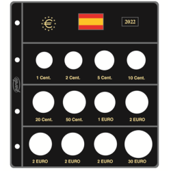 . @ENVIO 10/MARZO@ 2022 HOJA PARDO PARA ESPAÑA MONEDAS EURO 2022 + 2 Euros 2022 ELCANO + GARAJONAY + ERASMUS + 30 Euros PLATA