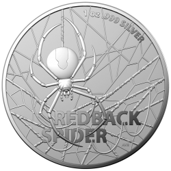 . 1 aaacoin AUSTRALIA 1 DOLAR 2020 ARAÑA ROJA Serie ANIMALES PELIGROSOS 1ª MONEDA DE PLATA OZ RED BACK SPIDER ONZA
