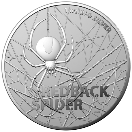 . 1 aaacoin AUSTRALIA 1 DOLAR 2020 ARAÑA ROJA Serie ANIMALES PELIGROSOS 1ª MONEDA DE PLATA OZ RED BACK SPIDER ONZA
