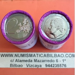 . 25 monedas x ESPAÑA 2 EUROS 2022 REY FELIPE VI SC BIMETALICA @NO CONMEMOARATIVA@ TACO / CARTUCHO