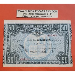 BILBAO 50 PESETAS 1937 CAJA DE AHORROS y MONTE DE PIEDAD MUNICIPAL DE BILBAO 490961 BILLETE EBC- EUZKADI Pick S.564 España