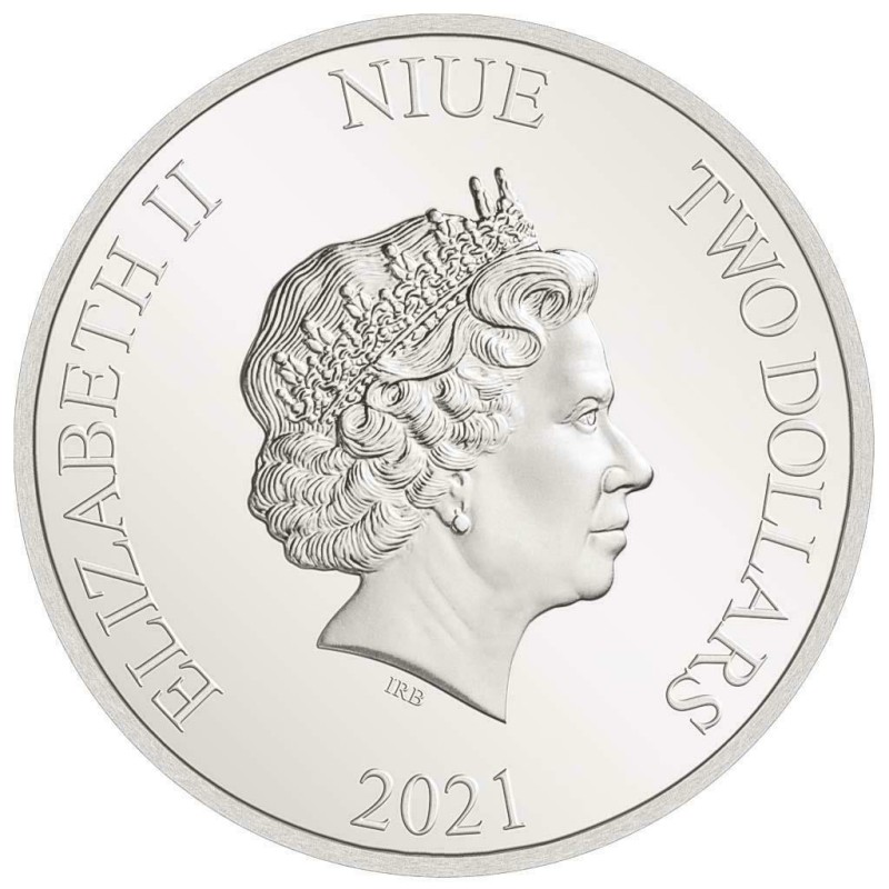. @RARA - 1 ONZA 2021@ NIUE 2 DOLARES 2021 SUPERMAN DC COMICS THE JUSTICE LEAGUE 3ª MONEDA DE PLATA PURA OZ cápsula