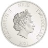 . @RARA - 1 ONZA 2021@ NIUE 2 DOLARES 2021 SUPERMAN DC COMICS THE JUSTICE LEAGUE 3ª MONEDA DE PLATA PURA OZ cápsula