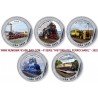 . @ENVIO HOY@ 5 monedas x 4ª SERIE ESPAÑA 1,50 EUROS 2022 HISTORIA DEL FERROCARRIL NICKEL 7.000 uds