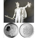 . 1 moneda x GIBRALTAR 1 LIBRA 2021 PERSEO y MEDUSA MONEDA DE PLATA PURA cápsula 1 Pound MEDUSA'S HEAD Oz ONZA