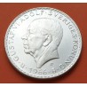 SUECIA 5 KRONOR 1966 REY GUSTAV VI y REFORMA CONSTITUCIONAL KM.839 MONEDA DE PLATA SC- Sweden silver 5 Coronas