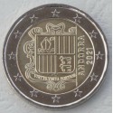 ANDORRA 2 EUROS 2021 ESCUDO NACIONAL MONEDA BIMETALICA @NO CONMEMORATIVA@ SC TIPO NORMAL LA DE CIRCULACION