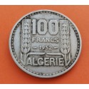 ARGELIA 100 FRANCOS 1952 ALEGORIA y ESCUDO KM.92 MONEDA DE NICKEL MBC- Algeria Algerie COLONIA DE FRANCIA