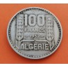 ARGELIA 100 FRANCOS 1952 ALEGORIA y ESCUDO KM.92 MONEDA DE NICKEL MBC- Algeria Algerie COLONIA DE FRANCIA