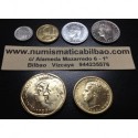 .ESPAÑA SERIE 1989 SC 1+5 PESETAS VIEJO DISEÑO y 1 PESETA + 5 PESETAS + 100 PESETAS 1989 + 500 PESETAS 1989 NUEVO DISEÑO SC