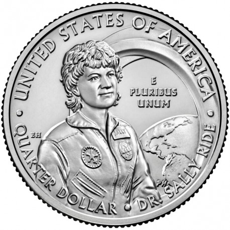 . 1 moneda x ESTADOS UNIDOS 25 CENTAVOS 2022 D SALLY RIDE ASTRONAUTA Serie AMERICAN WOMEN QUARTER 2ª de 20º NICKEL SC USA