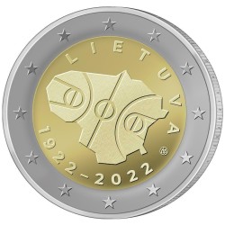 . 1 moneda x @ENVIO 5/MAYO@ LITUANIA 2 EUROS 2022 BALON DE BALONCESTO 100 AÑOS 1ª CONMEMORATIVA SC Lietuva