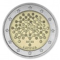 . 1 moneda x LETONIA 2 EUROS 2022 CULTURA FINANCIERA SC MONEDA CONMEMORATIVA **ESCASA** Latvia Lettonia