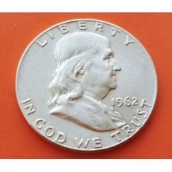 ESTADOS UNIDOS 1/2 DOLAR 1958 P FRANKLIN PLATA US HALF DOLLAR SC