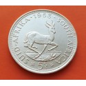 SUDAFRICA 5 SHILLINGS 1953 ANTILOPE ELIZABETH II KM.52 MONEDA DE PLATA SC/EBC SOUTH AFRICA SILVER COIN