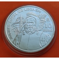 ESPAÑA 10 EUROS 2003 ANIVERSARIO EURO PLATA PROOF ESTUCHE