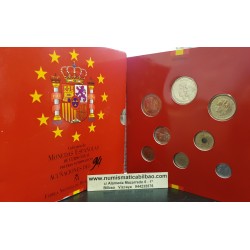 ESPAÑA 1994 CARTERA FNMT SERIE 1+5+10+25+50+100+200+500 PESETAS