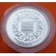 GIBRALTAR 25 PENIQUES 1977 JUBILEO DE ISABEL II MONOS KM.17 A MONEDA DE PLATA PROOF UK Colony 25 Pence Silver Jubilee CAPSULA