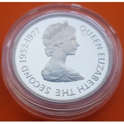 GUERNSEY 25 PENIQUES 1977 JUBILEO DE ISABEL II KM.31 MONEDA DE NICKEL SC- UK Colony 25 Pence Silver Jubilee Bailwick Of 1