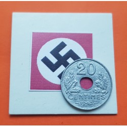 FRANCIA 20 CENTIMOS 1943 KM*900 ZINC III REICH NAZI WWII