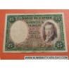 1 billete x ESPAÑA 25 PESETAS 1931 VICENTE LOPEZ Sin Serie Pick 81 BILLETE MUY CIRCULADO tono amarillento II REPUBLICA