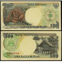 INDONESIA 500 RUPIAS 1992 ORANGUTAN y CABAÑA Pick 128 BILLETE SC 500 Rupiah UNC BANKNOTE