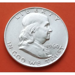 ESTADOS UNIDOS 1/2 DOLAR 1960 P FRANKLIN PLATA US HALF DOLLAR SC