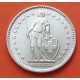 SUIZA 2 FRANCOS 1967 B GUILLERMO TELL y ESCUDO KM.25 MONEDA DE PLATA PLATA EBC Switzerland 2 Francs silver coin