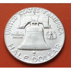 ESTADOS UNIDOS 1/2 DOLAR 1963 P FRANKLIN PLATA US HALF DOLLAR SC