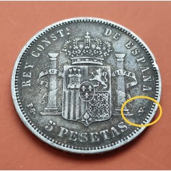 .AMADEO I 5 PESETAS 1871 * 18/71 SDM PLATA ESPAÑA 4 DURO SILVER