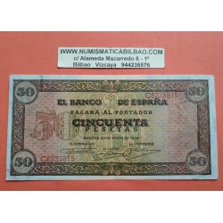 50 PESETAS 1938 MAYO 20 CASTILLO de OLITE Serie C378 MBC ESPAÑA