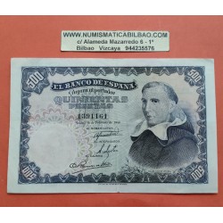 ESPAÑA 500 PESETAS 1946 FRANCISCO DE VITORIA Sin Serie 1391161 Pick 132 @RARO BILLETE@ Spain banknote
