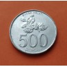 INDONESIA 500 RUPIAS 2003 FLOR NACIONAL BUNGA MELATI KM.67 MONEDA DE ALUMINIO SC-