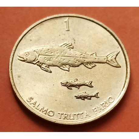 ESLOVENIA 1 TOLARJEV 1998 ESCUDO y VALOR LATON SC Slovenia
