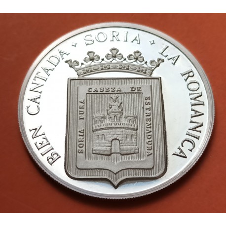 ESPAÑA MEDALLA 1992 PLATA PLAZA VIRGEN BLANCA EN VITORIA