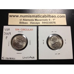 .ESTADOS UNIDOS 5 CENTAVOS 2004 P LOUISIANA NICKEL SC USA