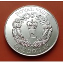 NUEVA ZELANDA 1 DOLAR 1986 VISITA REAL ISABEL II KM.56A MONEDA DE PLATA PROOF New Zealand ROYAL VISIT