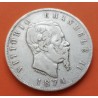 ITALIA 5 LIRAS 1874 M REY VITTORIO EMANUELE II KM.8.3 MONEDA DE PLATA @ESCASA@ Italy 5 Lire silver coin