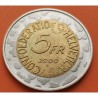SUIZA 5 FRANCOS 2000 B CARNAVAL DE BASILEA KM.89 MONEDA BIMETALICA SC- Switzerland 5 Francs