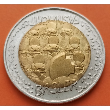 SUIZA 5 FRANCOS 2000 B CARNAVAL DE BASILEA KM.89 MONEDA BIMETALICA SC- Switzerland 5 Francs