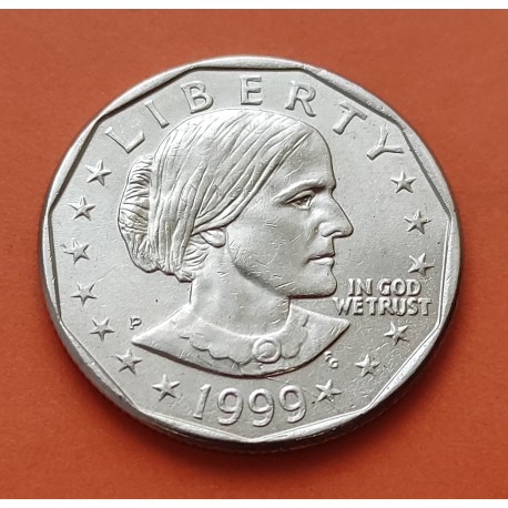 ESTADOS UNIDOS 1 DOLAR 1999 P SUSAN B. ANTHONY AGUILA SOBRE LA LUNA KM.207 MONEDA DE NICKEL @ESCASA@ SC- USA 1 Dollar