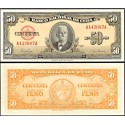 @ESCASO@ 50 PESOS 1950 CALISTO GARCIA IÑIGUEZ Serie A944583A Color Amarillo Pick 81A BILLETE SC Caribbean UNC BANKNOTE